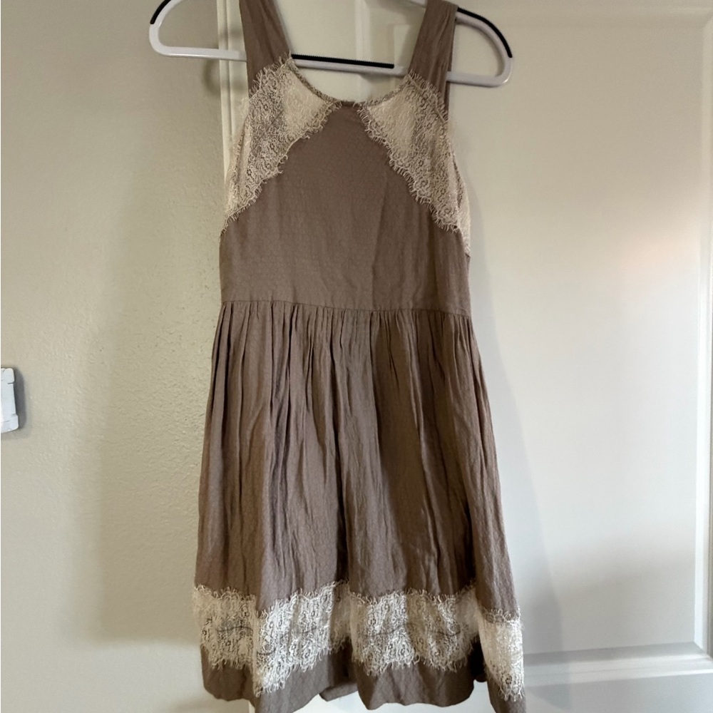 Free people Brown and Cream Dress